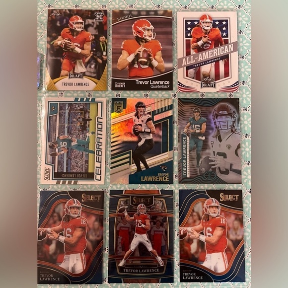 Trevor Lawerence, 🏈 NFL Football Cards, Collection of 9 Cards - Multi Brands - Picture 1 of 2